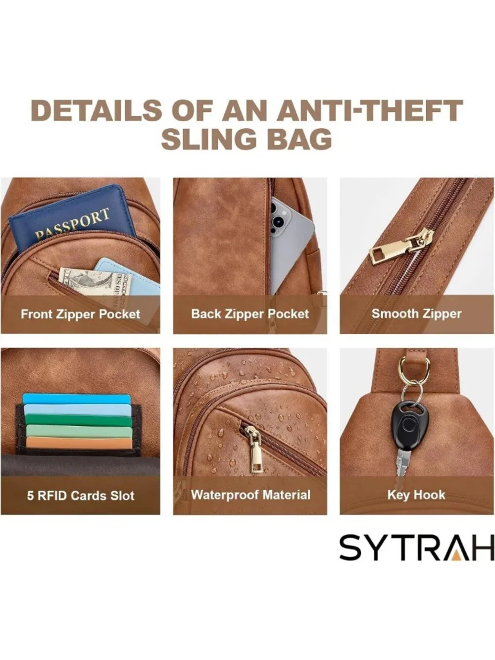 Stylish Anti-Theft Sling Bag for Women | RFID Crossbody Travel Purse